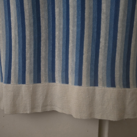 ZARA BLUE & CREAM V NECK Beach Cover up Sz S NWOT - Picture 5 of 8